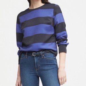 NWT Banana Republic Shimmery Top Black/Periwinkle